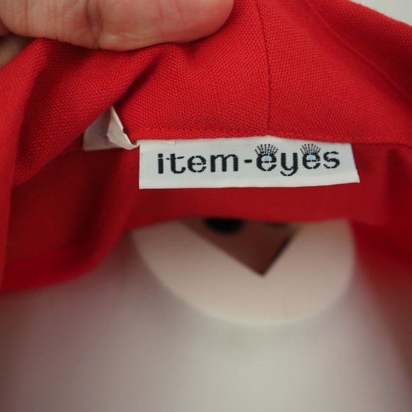 90s Vintage‎ Oversized Red Blazer Made in USA Item Eyes Size Medium - Picture 6 of 8